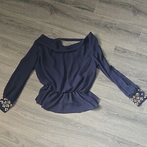 Elegant Navy Women's Top